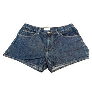 The Drop Women's Rowan Flared Denim Short Dark Indigo, 31